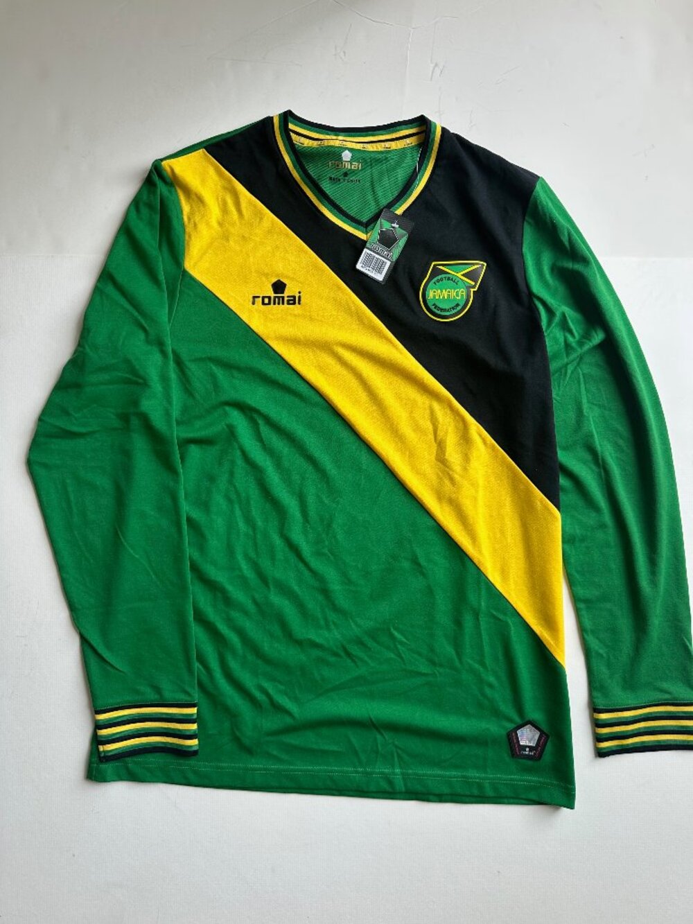 Romai Jamaica Football Federation Training Jersey - Green/Black - XXL (NWT)